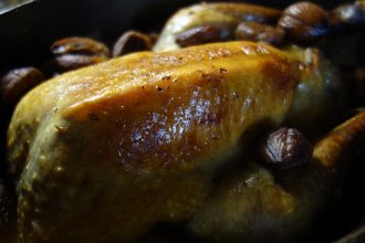 ホロホロ鳥の丸焼き