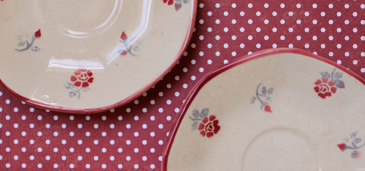 小花柄ソーサー