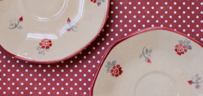 小花柄ソーサー